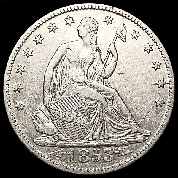 1853-O Arrows and Rays Seated Liberty Half Dollar