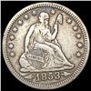 Image 1 : 1853 Arrows and Rays Seated Liberty Quarter CLOSEL
