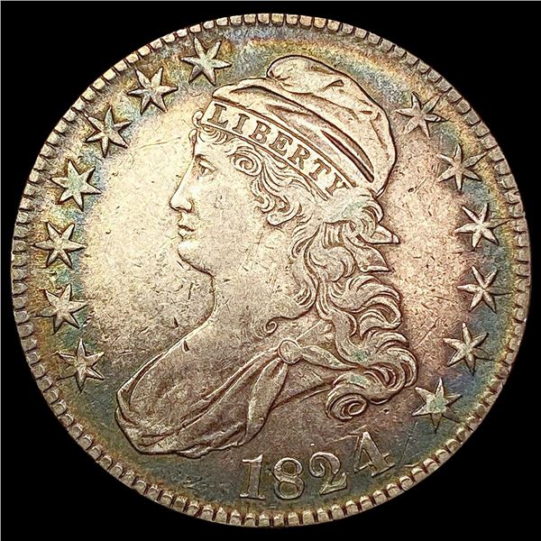 1824/1 Capped Bust Half Dollar LIGHTLY CIRCULATED