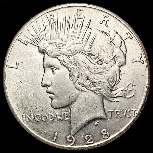 1928 Silver Peace Dollar NEARLY UNCIRCULATED