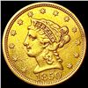 Image 1 : 1850 $2.50 Gold Quarter Eagle CLOSELY UNCIRCULATED