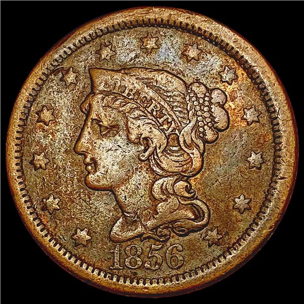 1856 Braided Hair Large Cent LIGHTLY CIRCULATED