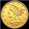 Image 1 : 1897 $5 Gold Half Eagle CHOICE BU
