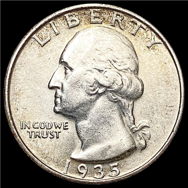 1935-S Washington Silver Quarter CLOSELY UNCIRCULA