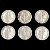 Image 2 : 1937-1941 FSB Varied Date Mercury Dimes [6 Coins]