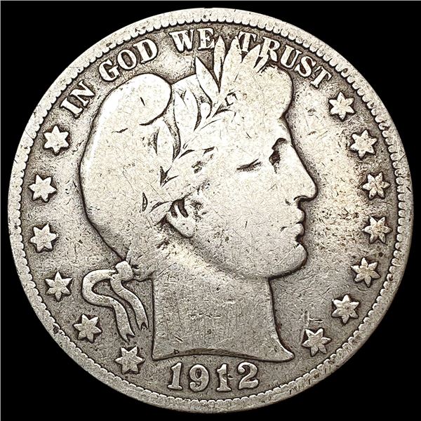 1912-S Barber Half Dollar NICELY CIRCULATED