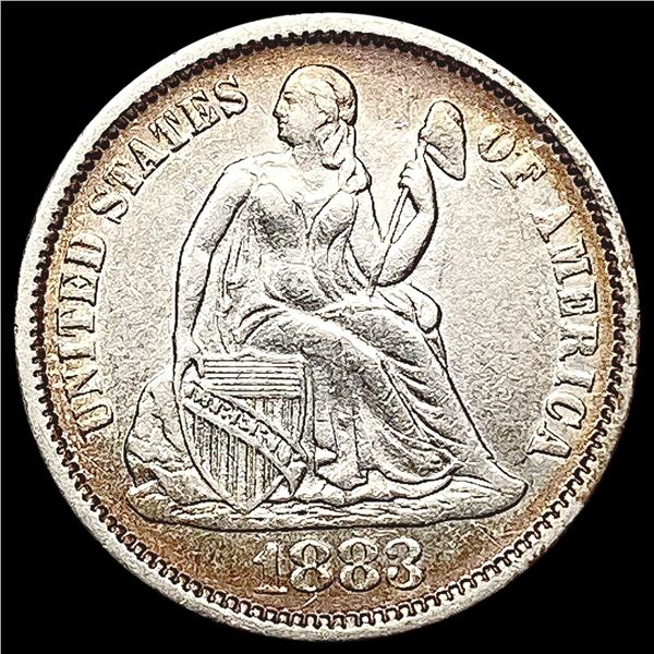 1883 Seated Liberty Dime CHOICE AU
