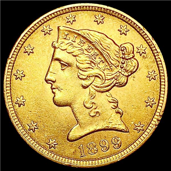 1899 $5 Gold Half Eagle UNCIRCULATED