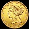 Image 1 : 1899 $5 Gold Half Eagle UNCIRCULATED
