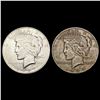 Image 1 : (2) Silver Peace Dollars HIGH GRADE