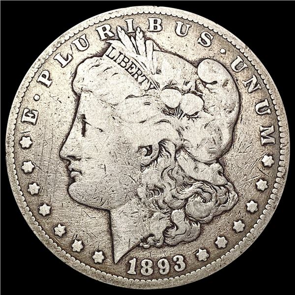 1893-CC Morgan Silver Dollar LIGHTLY CIRCULATED