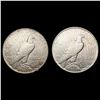 Image 2 : (2) Silver Peace Dollars HIGH GRADE