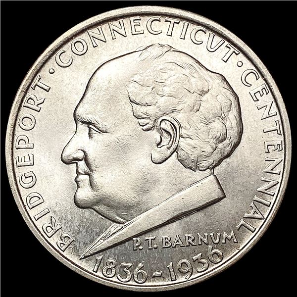 1936 Bridgeport Half Dollar GEM BU