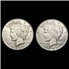 Image 1 : (2) Silver Peace Dollars HIGH GRADE