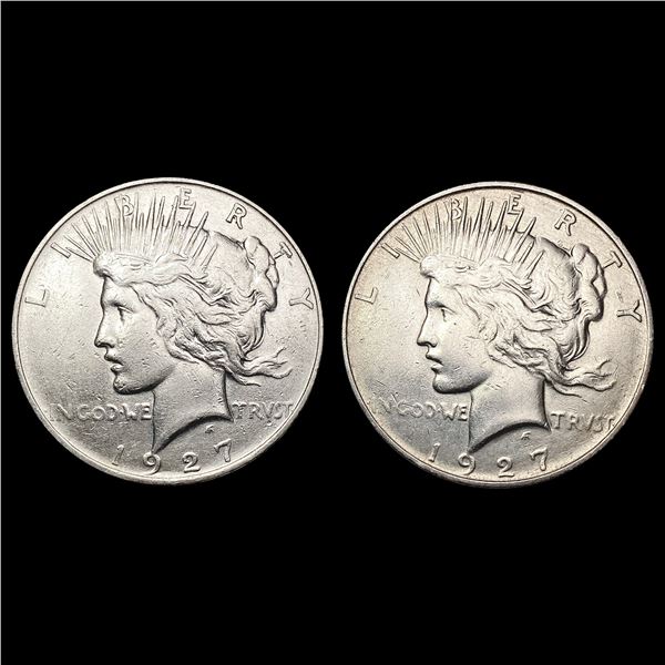 (2) Silver Peace Dollars HIGH GRADE