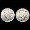 Image 1 : (2) Silver Peace Dollars HIGH GRADE