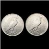 Image 2 : (2) Silver Peace Dollars HIGH GRADE