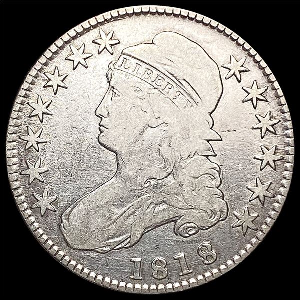 1818 Capped Bust Half Dollar LIGHTLY CIRCULATED