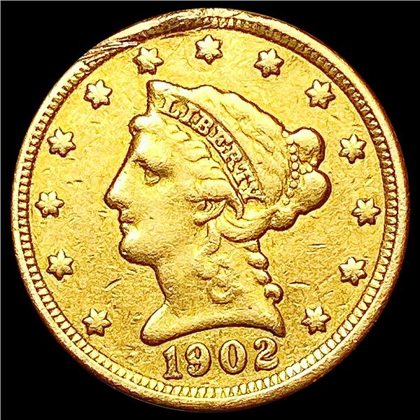 1902 $2.50 Gold Quarter Eagle CLOSELY UNCIRCULATED