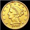 Image 1 : 1902 $2.50 Gold Quarter Eagle CLOSELY UNCIRCULATED