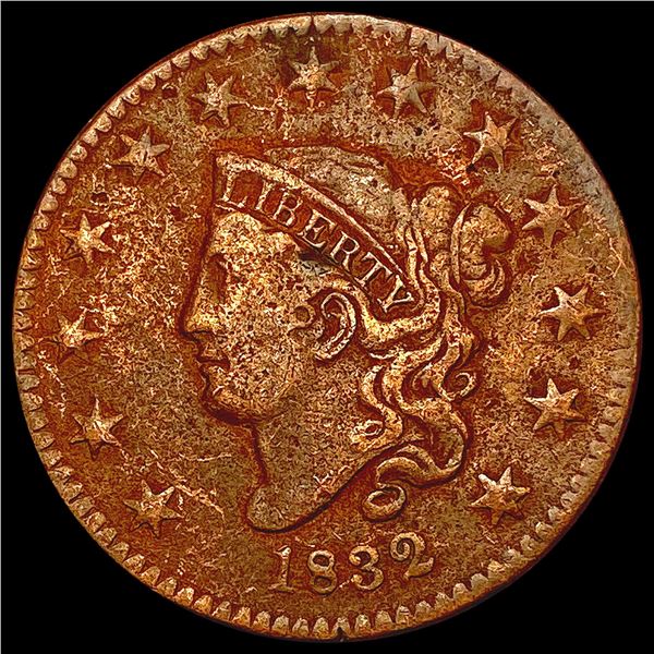 1832 Coronet Head Large Cent LIGHTLY CIRCULATED