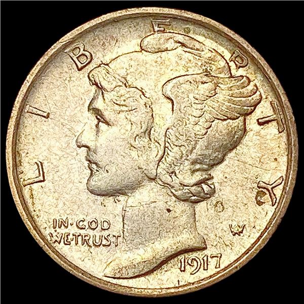 1917-S Mercury Dime CLOSELY UNCIRCULATED