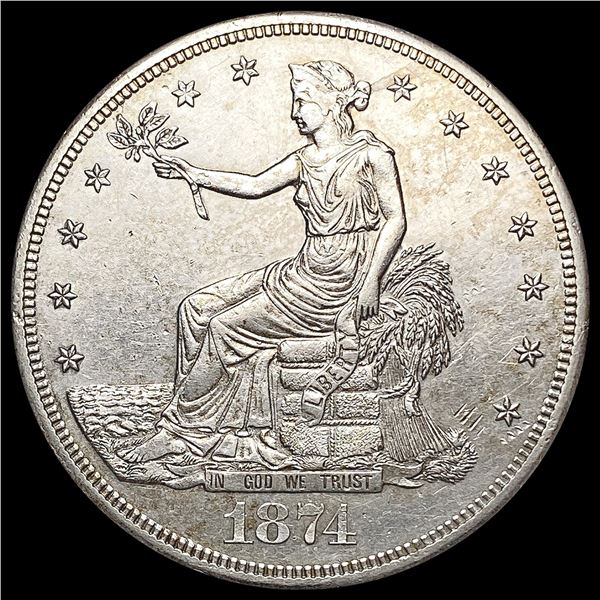 1874-S Silver Trade Dollar UNCIRCULATED