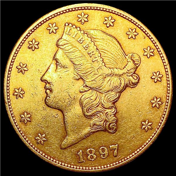 1897 $20 Gold Double Eagle CLOSELY UNCIRCULATED