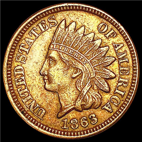 1863 Indian Head Cent CHOICE AU