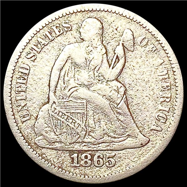 1865-S Seated Liberty Dime LIGHTLY CIRCULATED