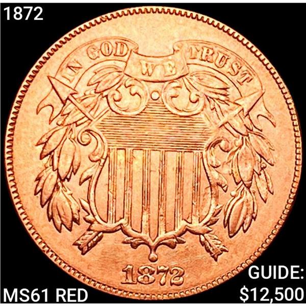 1872 Two Cent Piece UNCIRCULATED RD
