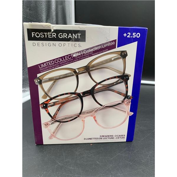 Foster Grant Reading Glasses 3pk (2.50)