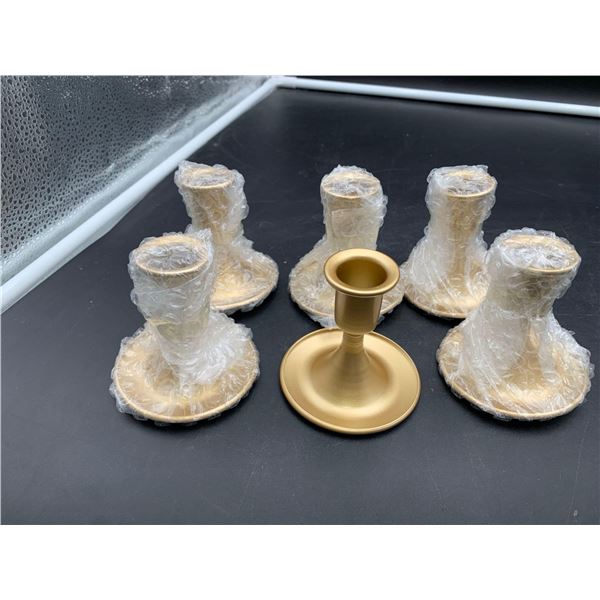 Lot of Brass Candle Holders
