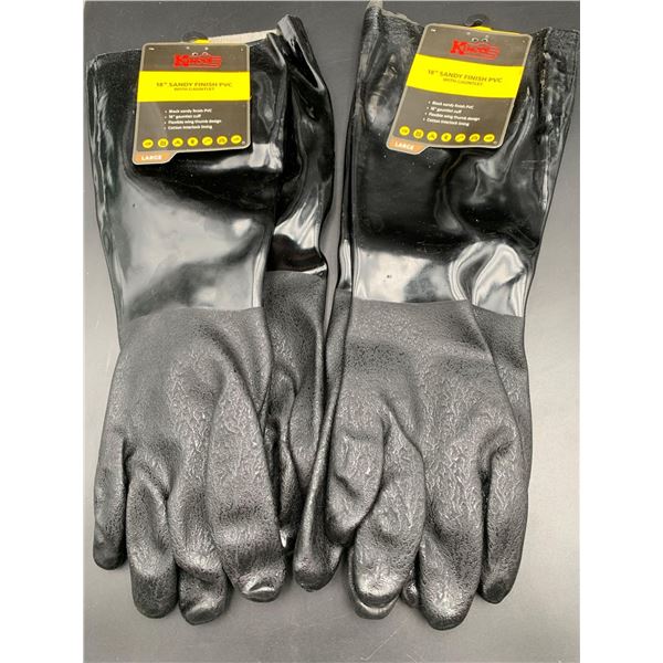 Kincoe 18in Sandy Finish PVC with Gauntlet Gloves (2ct)