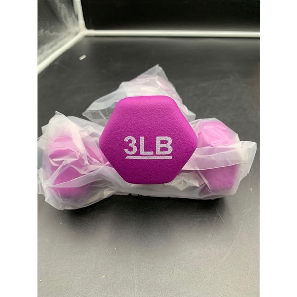 Neoprene Coated Hexagon Workout Dumbell Hand Weight, 2lbs (set of 2)