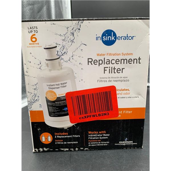 Insinkerator Water Filtration System, Replacement Filter 2pk