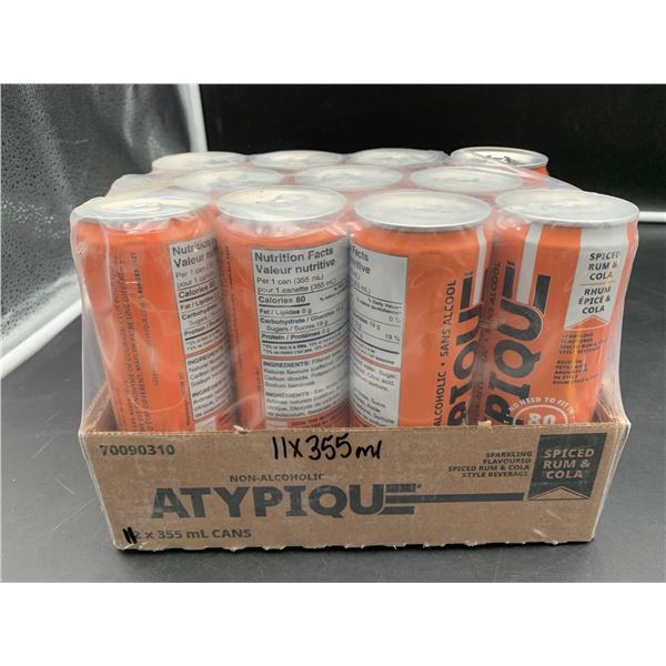 Atypique Sparkling Flavoured Spiced Rum & Cola Style Beverage (11 x 355ml)