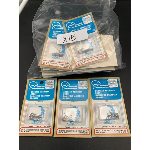 GameFish Bronzed Aberdeen Hooks (15 x 11) Size 10