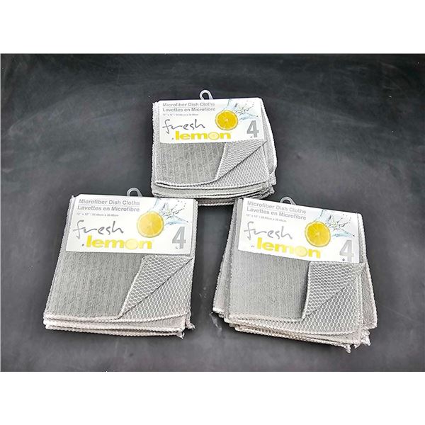 Fresh Lemon Microfibre Cloths (3 x 4)