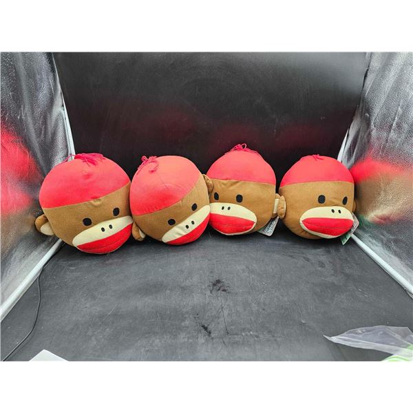 Sock Monkey Plush Toys (4ct)