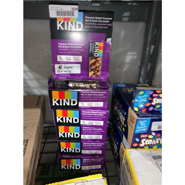 CASE LOT - Kind peanuts salted caramel bars 6 x 12 x 40g