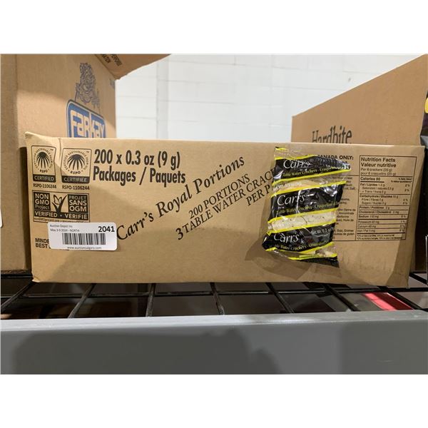 CASE LOT - Carrs Royal water crackers individual 200x 9g