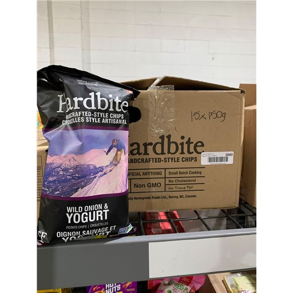 CASE LOT - Hardbite wild onion and yogurt chips 15 x 150g