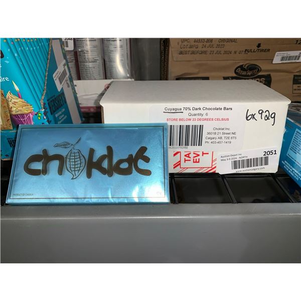 CASE LOT - Choklat Cuyagua 70% Dark chocolate bars 6x92g