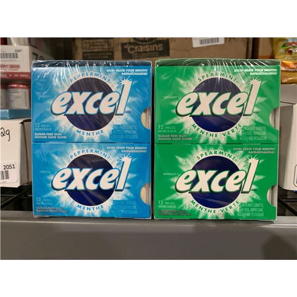 CASE LOT - Excel Spearmint/Peppermint Gum 2 x 12 x 12