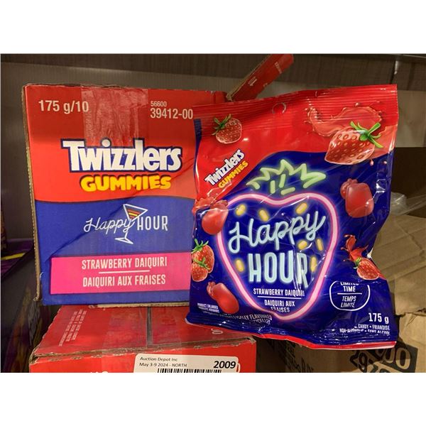 CASE LOT --Twizzlers Gummies Happy Hour Strawberry Daiquiri 10x175g