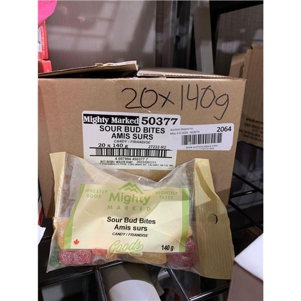CASE LOT -Sour Bud Bites Gummies 20 x 140g
