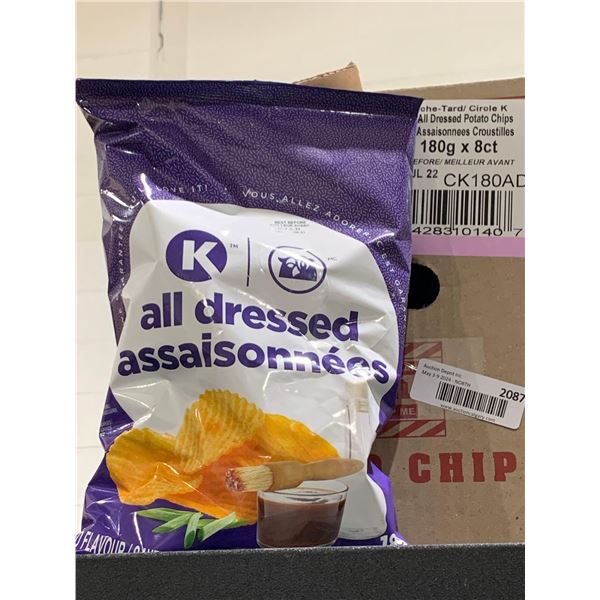 CASE LOT - Circle K All dressed chips 8 x 180g