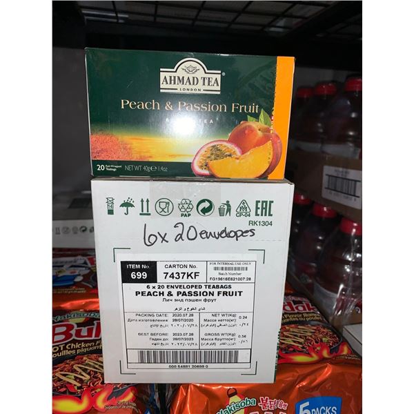 CASE LOT - Ahmad Tea Peach & Passion fruit 6 x 6 x 20