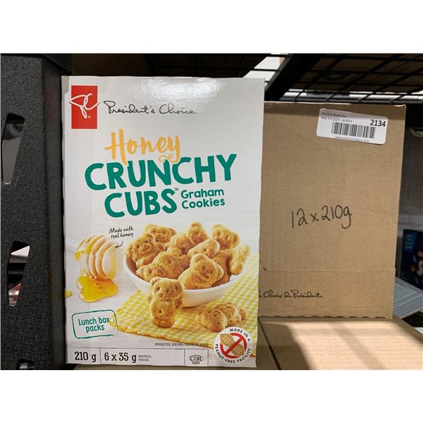 CASE LOT - Presidents choice Honey Crunch Graham cookies 12 x 210g